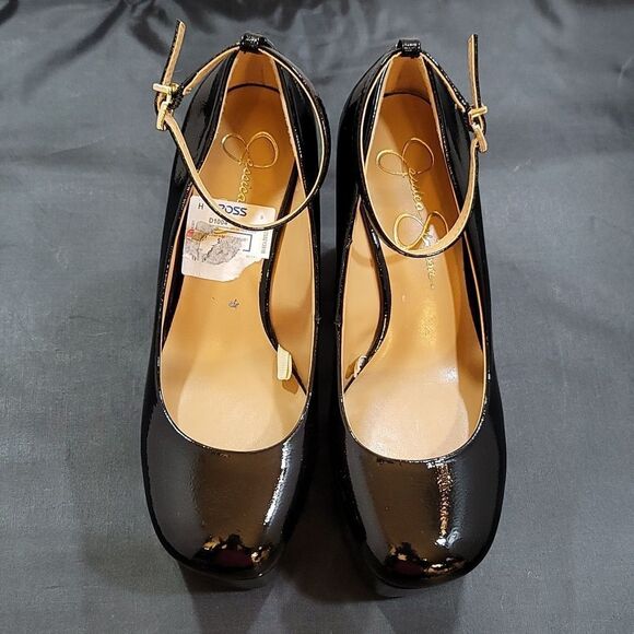 BRAND JESSICA SIMPSON WOMEN'S SIANTAR PATENT EMBOSSED PLATFORM HEELS - Picture 4 of 16